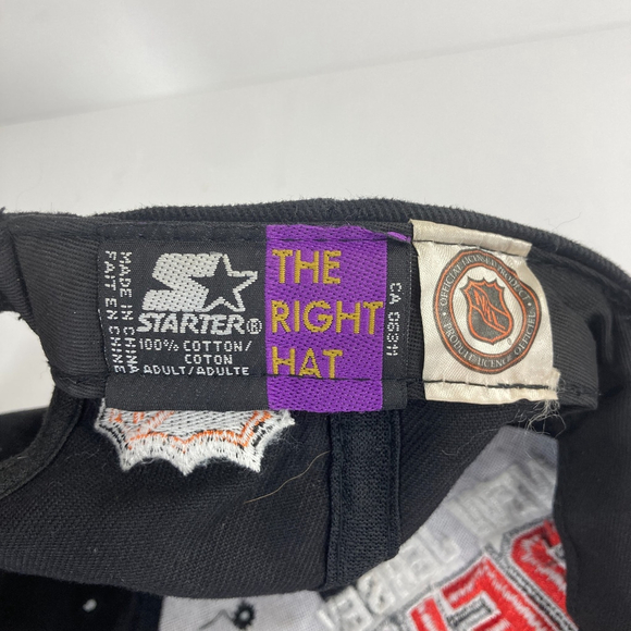 Vintage Starter NHL New Jersey Devils Hat Cap Black Red White Adjustable - Picture 7 of 8